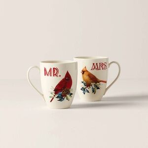 Lenox Winter Greeting 2-Piece Mr & Mrs Mug Set